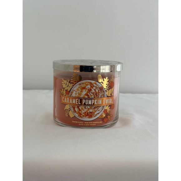 Bath & Body Works Other - NWT Carmel Pumpkin Swirl Fall Bath & Body Works - 3-Wick Candle